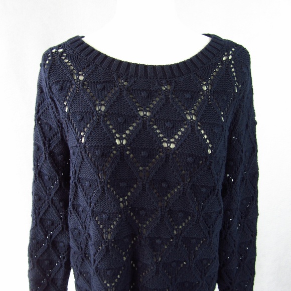 Tommy Hilfiger Blue Knit Jumper Pullover Sweater L - Picture 2 of 8